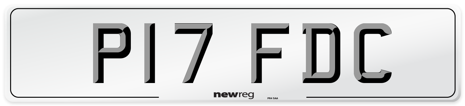 P17 FDC Number Plate from New Reg